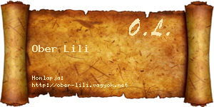Ober Lili névjegykártya