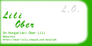 lili ober business card